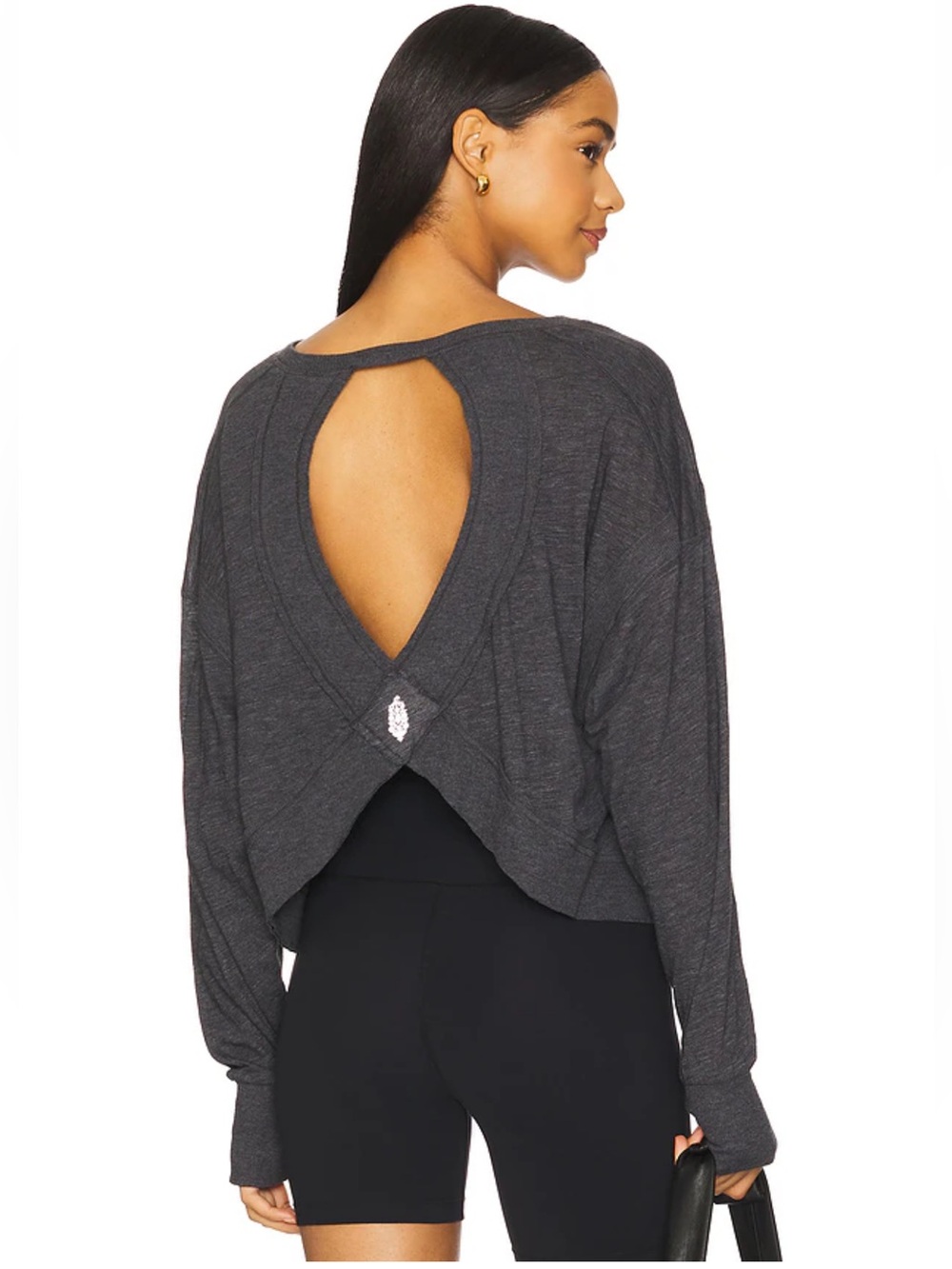 Free People Movement My Time “Black”  Long Sleeve Sz M NWT/P MSRP $58